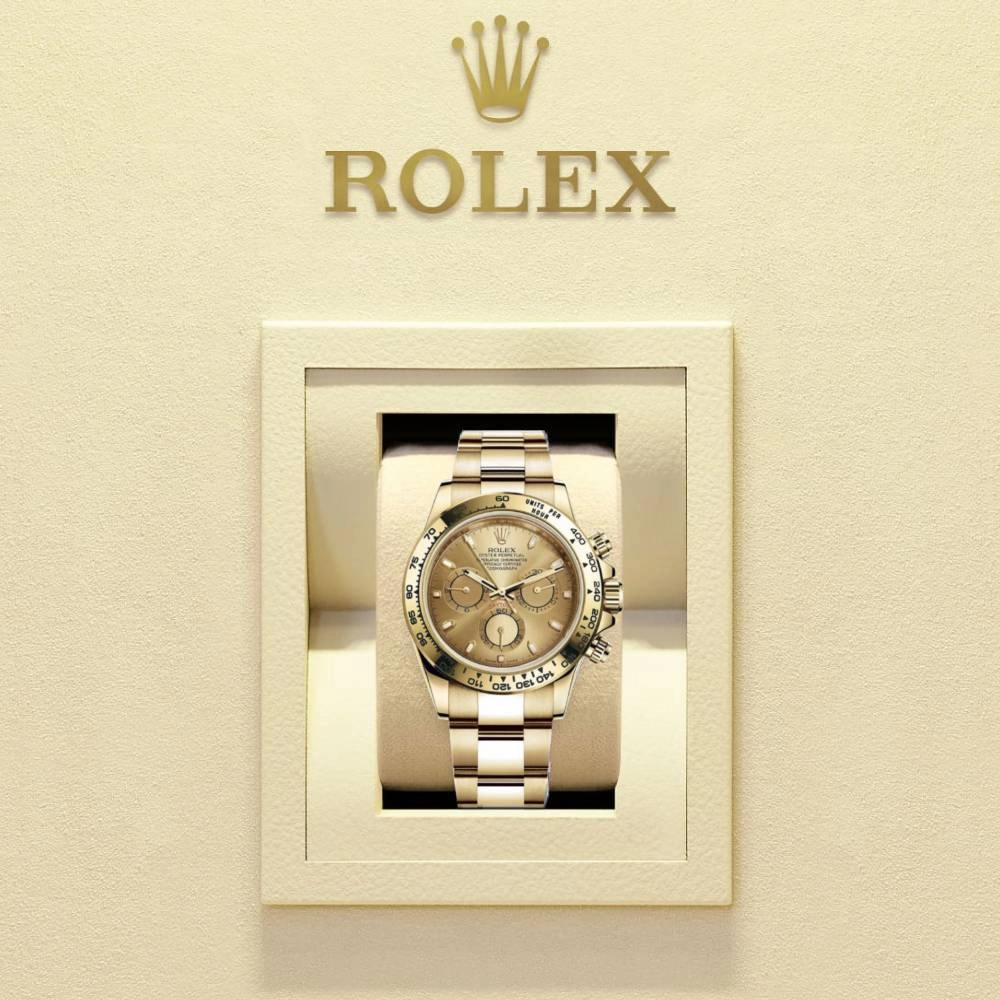 Rolex Cosmograph Daytona 40mm - Ref: 116508-0003 - Champagne Index Dial, 18K Yellow Gold Oyster Bracelet Men's Watch