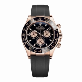 Rolex Cosmograph Daytona 40mm - Ref: 116515ln-0017 - Black & Rose Index Dial & Ceramic Bezel, 18K Rose Gold Case Black Oysterflex Bracelet Men's Watch