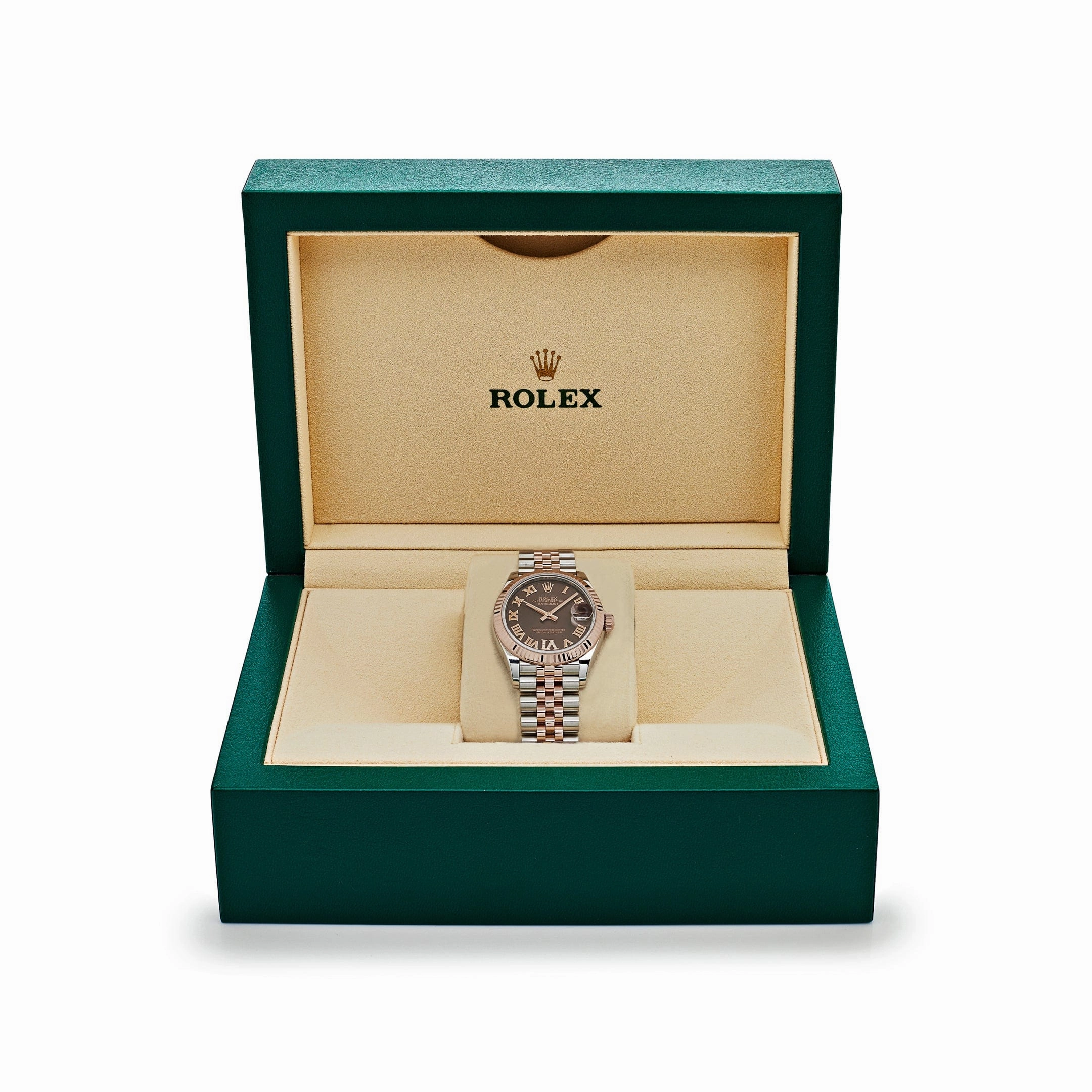 Rolex Datejust 31 278271 'Ladies' Rose Gold Stainless Steel Roman Chocolate Dial Jubilee (2024)