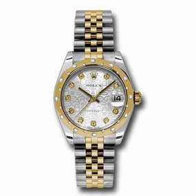 Rolex Datejust 31mm - Ref: 178343 sjdj - Silver Jubilee Diamond Dial & Diamond Bezel, Two Tone Stainless Steel & 18K Yellow Gold Jubilee Bracelet Women's Watch