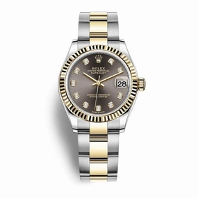 Rolex Datejust 31mm - Ref: 278273-0021 - Dark Grey Diamond Dial, Two Tone Stainless Steel & 18K Yellow Gold Oyster Bracelet Women's Watch