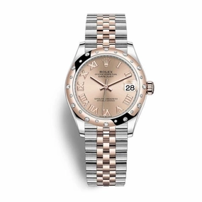Rolex Datejust 31mm - Ref: 278341rbr-0006 - Rose Diamond Dial & Diamond Bezel, Two Tone Stainless Steel & 18K Rose Gold Jubilee Bracelet Women's Watch