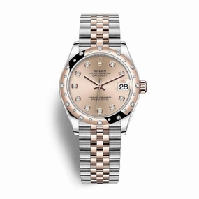 Rolex Datejust 31mm - Ref: 278341rbr-0024 - Rose Diamond Dial & Diamond Bezel, Two Tone Stainless Steel & 18K Rose Gold Jubilee Bracelet Women's Watch