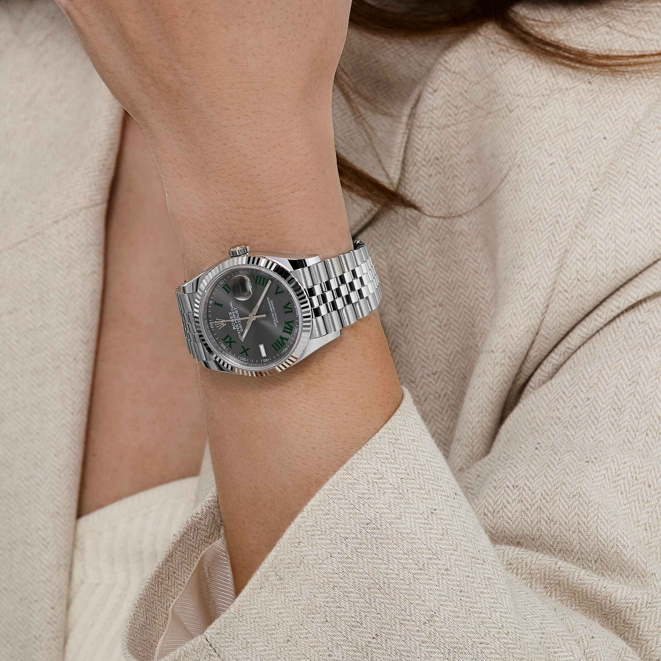 Rolex Datejust 36 126234 Stainless Steel Slate 'Wimbledon' Dial Jubilee (2025)