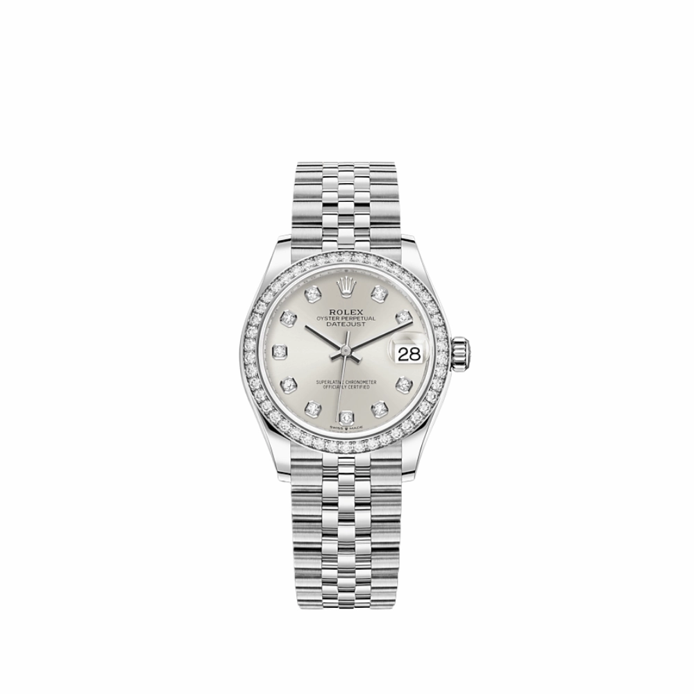 Rolex Datejust 36 278384RBR 'Ladies' White Gold Stainless Steel Silver Dial