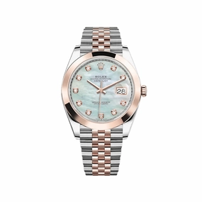 Rolex Datejust 41 126301 Stainless Steel Rose Gold Mother of Pearl Diamond Dial Jubilee