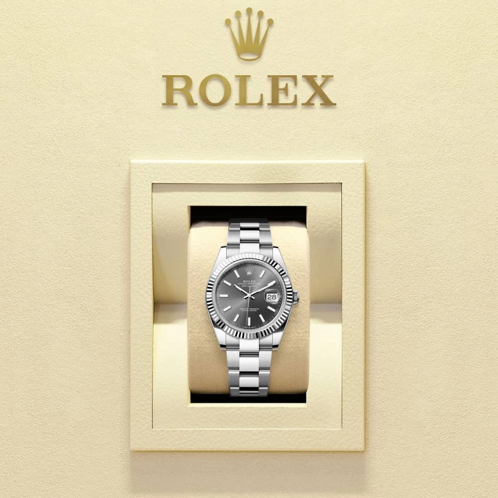 Rolex Datejust 41mm - Ref: 126334-0013 - Rhodium Grey Dial, Stainless Steel Oyster Bracelet Men's Watch