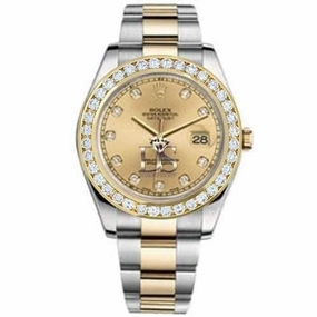 Rolex Datejust II 41mm - Ref: 116300CDOFDB - Champagne Diamond Dial & Diamond Bezel, Two Tone Stainless Steel & 18K Yellow Gold Oyster Bracelet Men's Watch