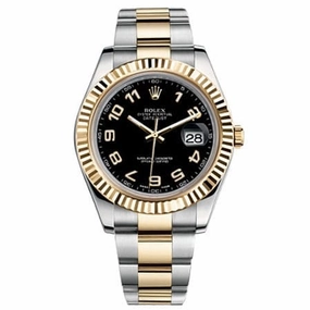 Rolex Datejust II 41mm - Ref: 116333BKAO - Black Dial, Two Tone Stainless Steel & 18K Yellow Gold Oyster Bracelet Men's Watch
