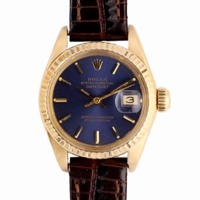 Rolex Datejust Ladies Ref. 6917, 18k Gold  Blue Dial (Circa 1978)