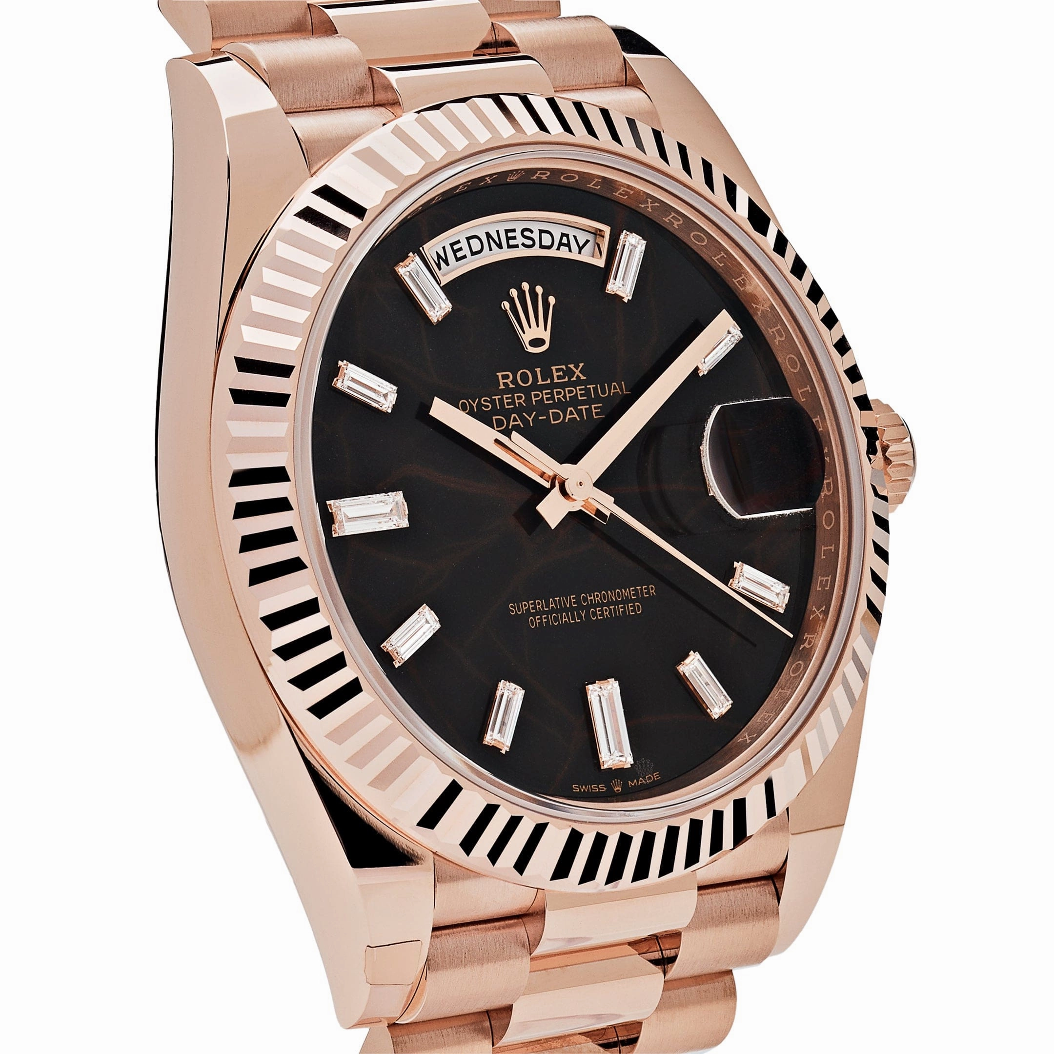Rolex Day-Date 40 228235 Rose Gold Eisenkiesel Diamond Dial