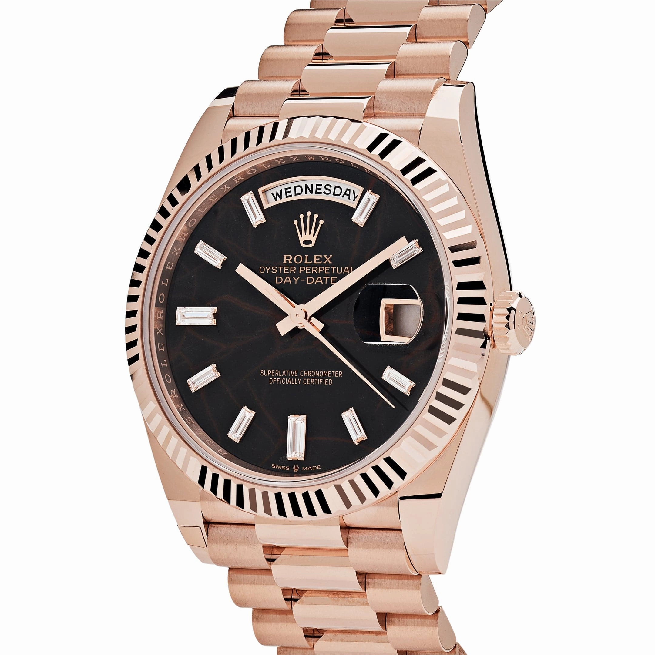 Rolex Day-Date 40 228235 Rose Gold Eisenkiesel Diamond Dial
