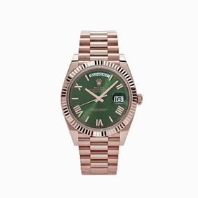 Rolex Day-Date 40 228235  Rose Gold Olive Green Dial