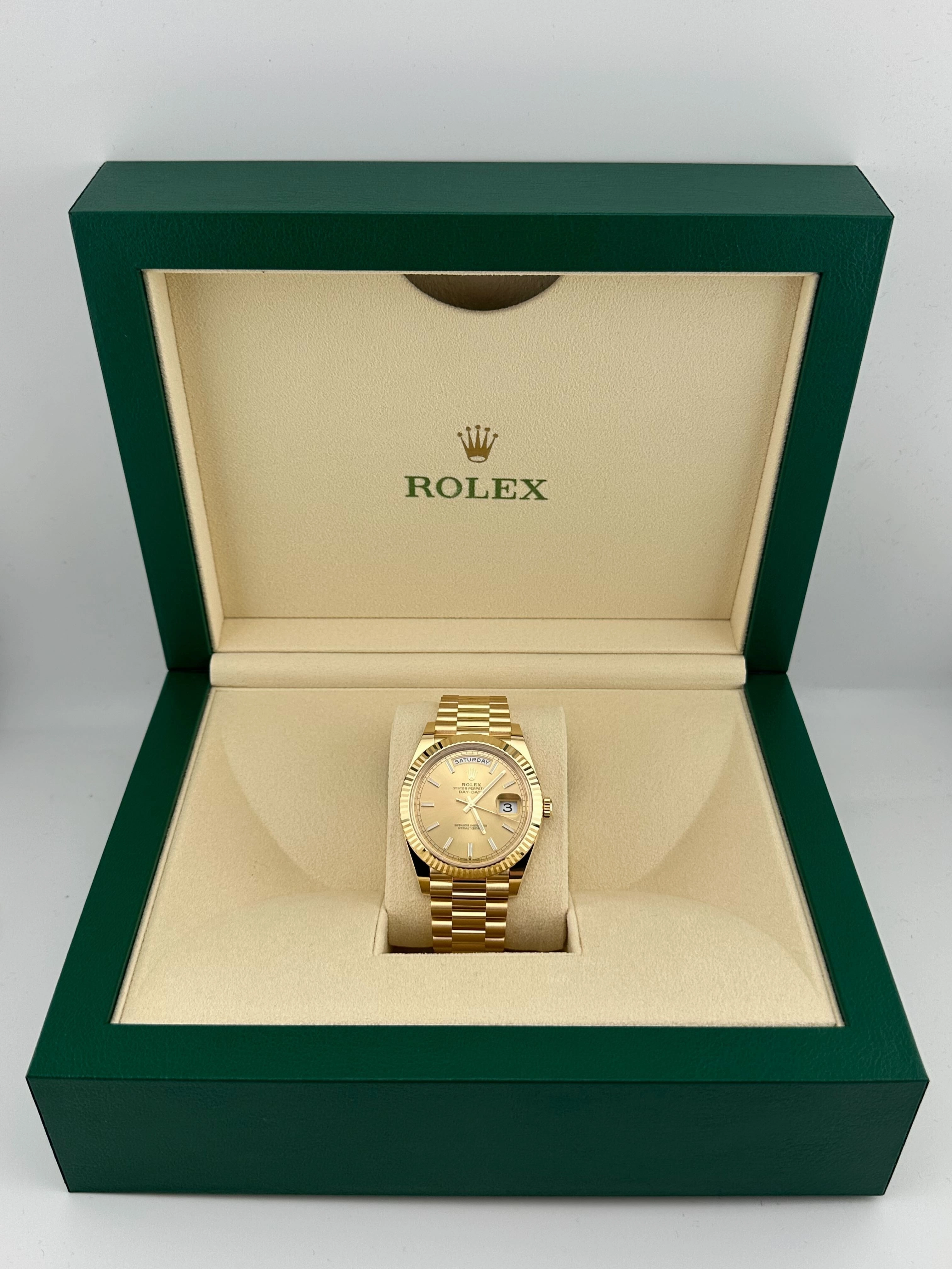 Rolex Day-Date 40 Yellow Gold Champagne Dial 228238