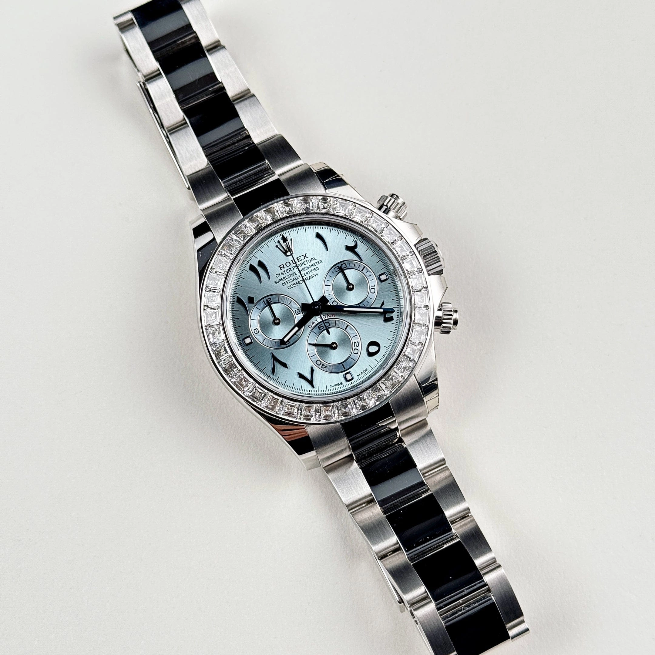 Rolex Daytona 116576TBR Platinum Diamond Ice Blue Arabic Dial