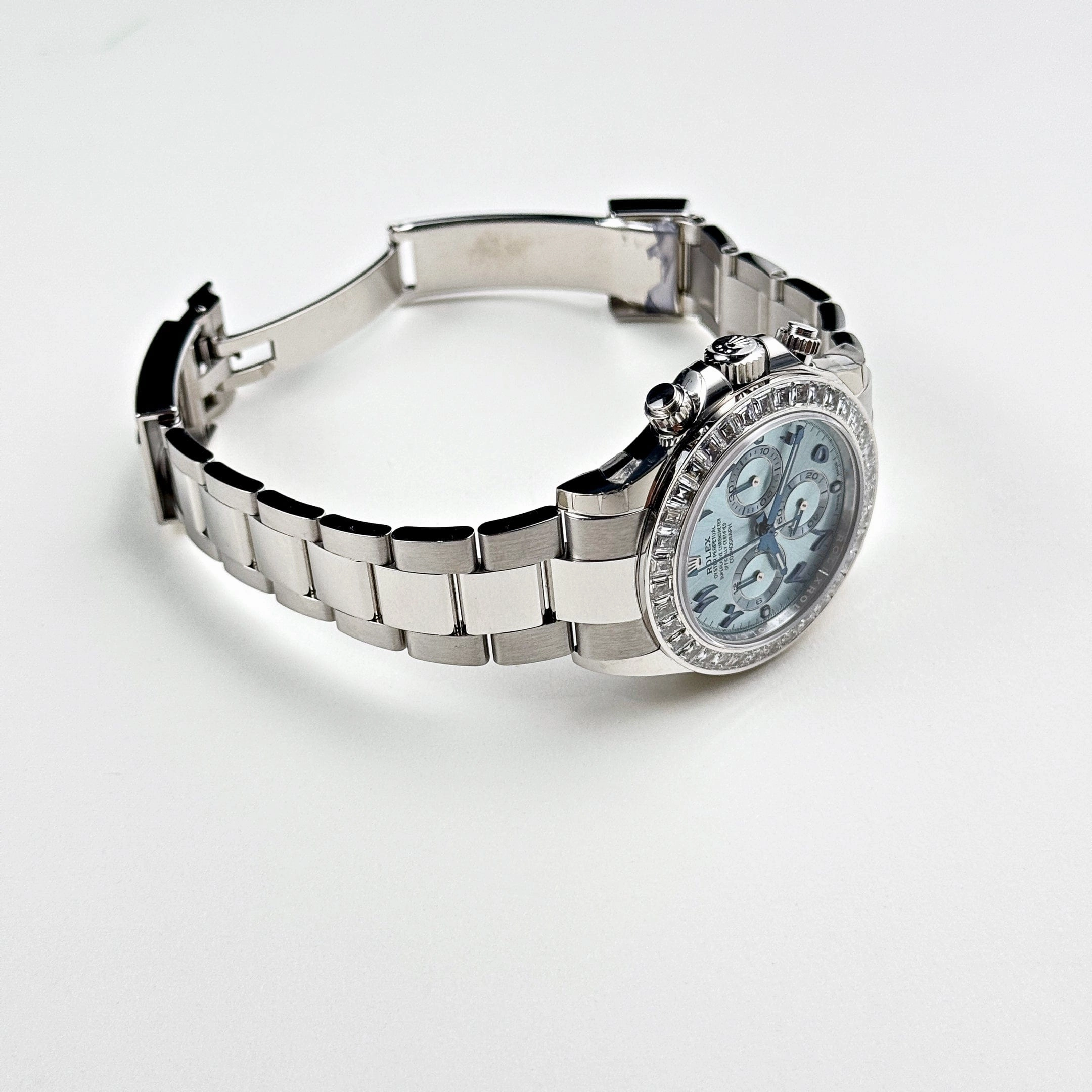 Rolex Daytona 116576TBR Platinum Diamond Ice Blue Arabic Dial