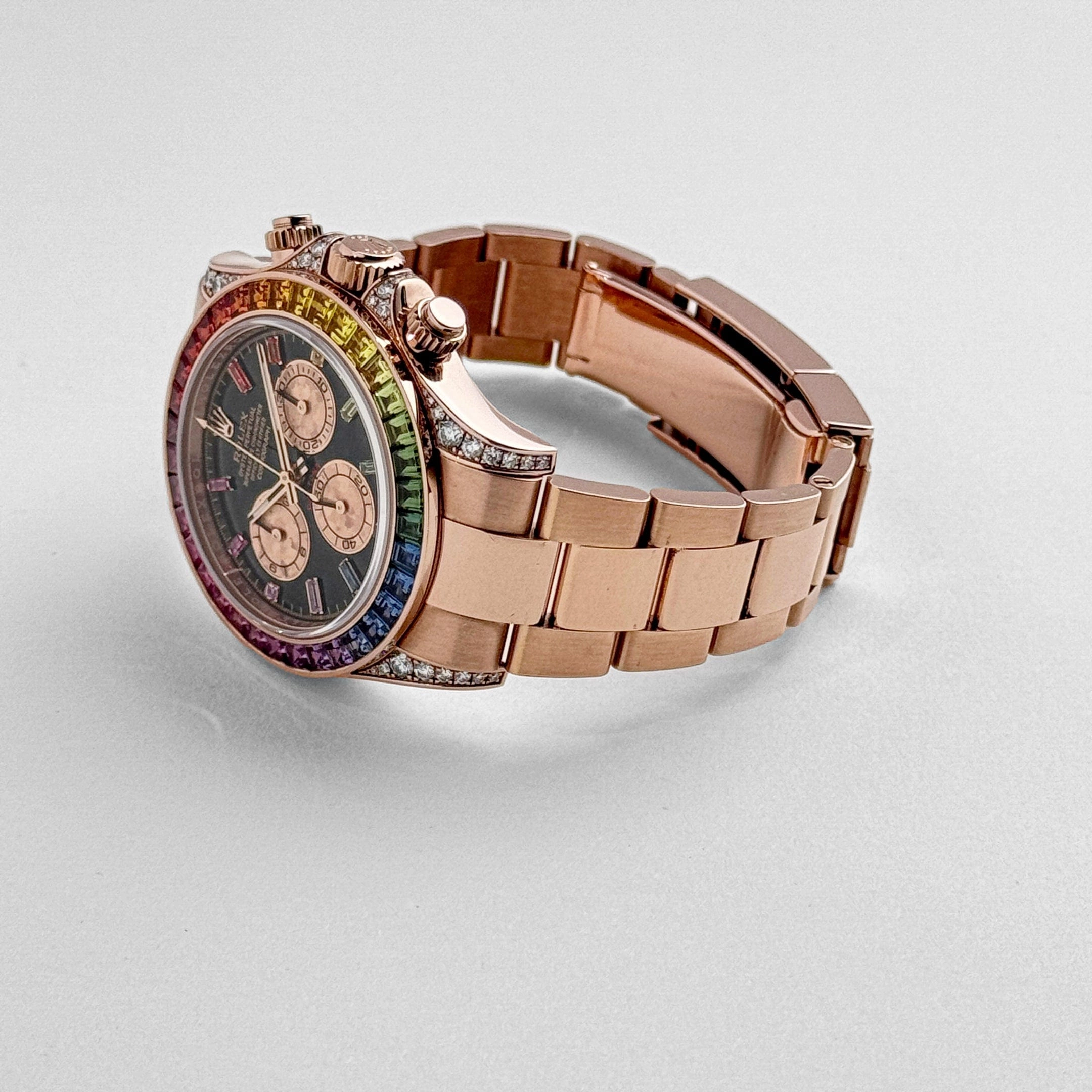 Rolex Daytona 116595RBOW 'Rainbow' Rose Gold Black Dial Sapphire Bezel (2022)