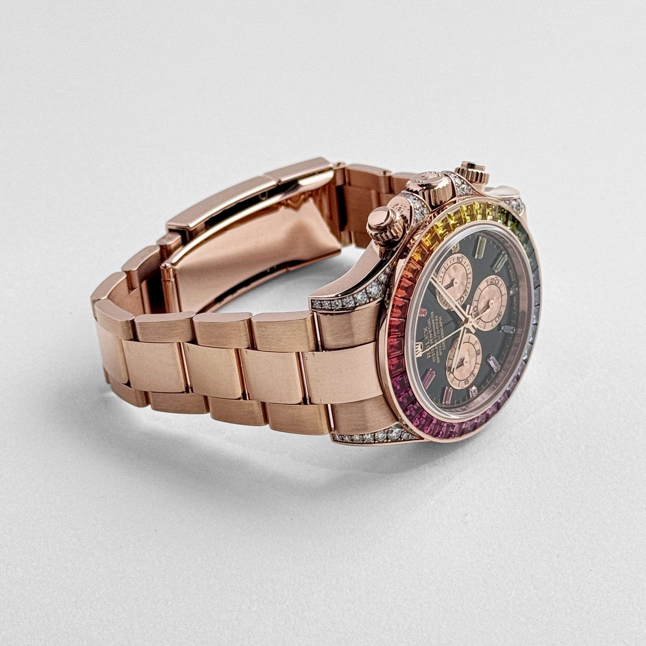 Rolex Daytona 116595RBOW 'Rainbow' Rose Gold Black Dial Sapphire Bezel (2022)