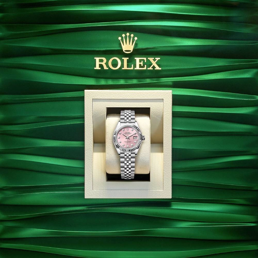 Rolex Lady-Datejust 28mm - Ref: 279174-0003 - Pink Diamond Dial, Stainless Steel Jubilee Bracelet Women's Watch