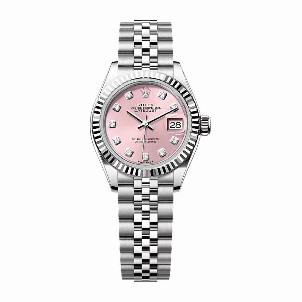 Rolex Lady-Datejust 28mm - Ref: 279174-0003 - Pink Diamond Dial, Stainless Steel Jubilee Bracelet Women's Watch