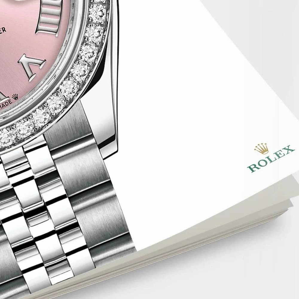 Rolex Lady-Datejust 28mm - Ref: 279384rbr-0005 - Pink Roman Dial & Diamond Bezel, Stainless Steel Jubilee Bracelet Women's Watch