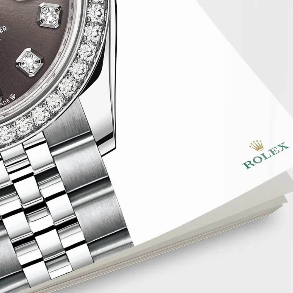 Rolex Lady-Datejust 28mm - Ref: 279384rbr-0017 - Dark Grey Diamond Dial & Diamond Bezel, Stainless Steel Jubilee Bracelet Women's Watch