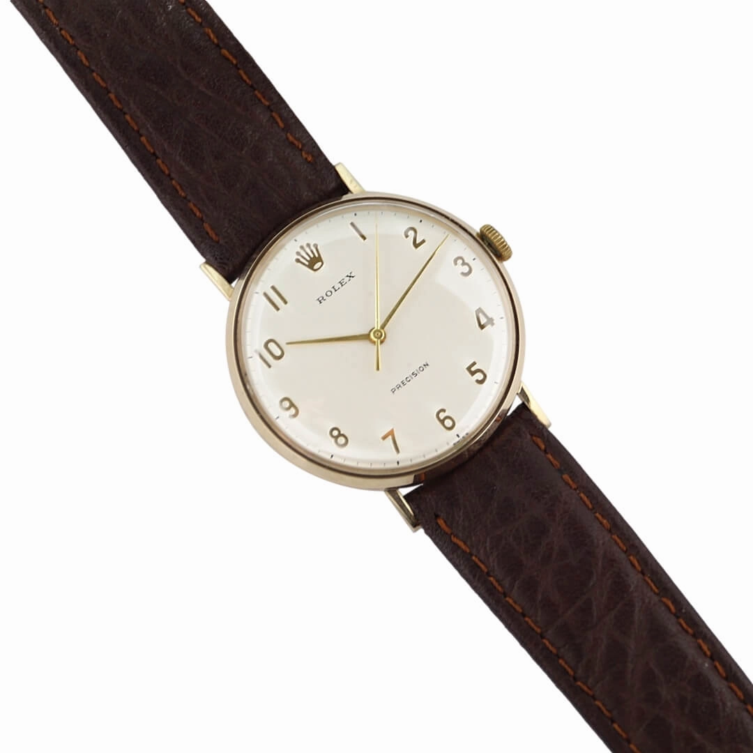 Rolex Precision 9k Gold Presentation Watch