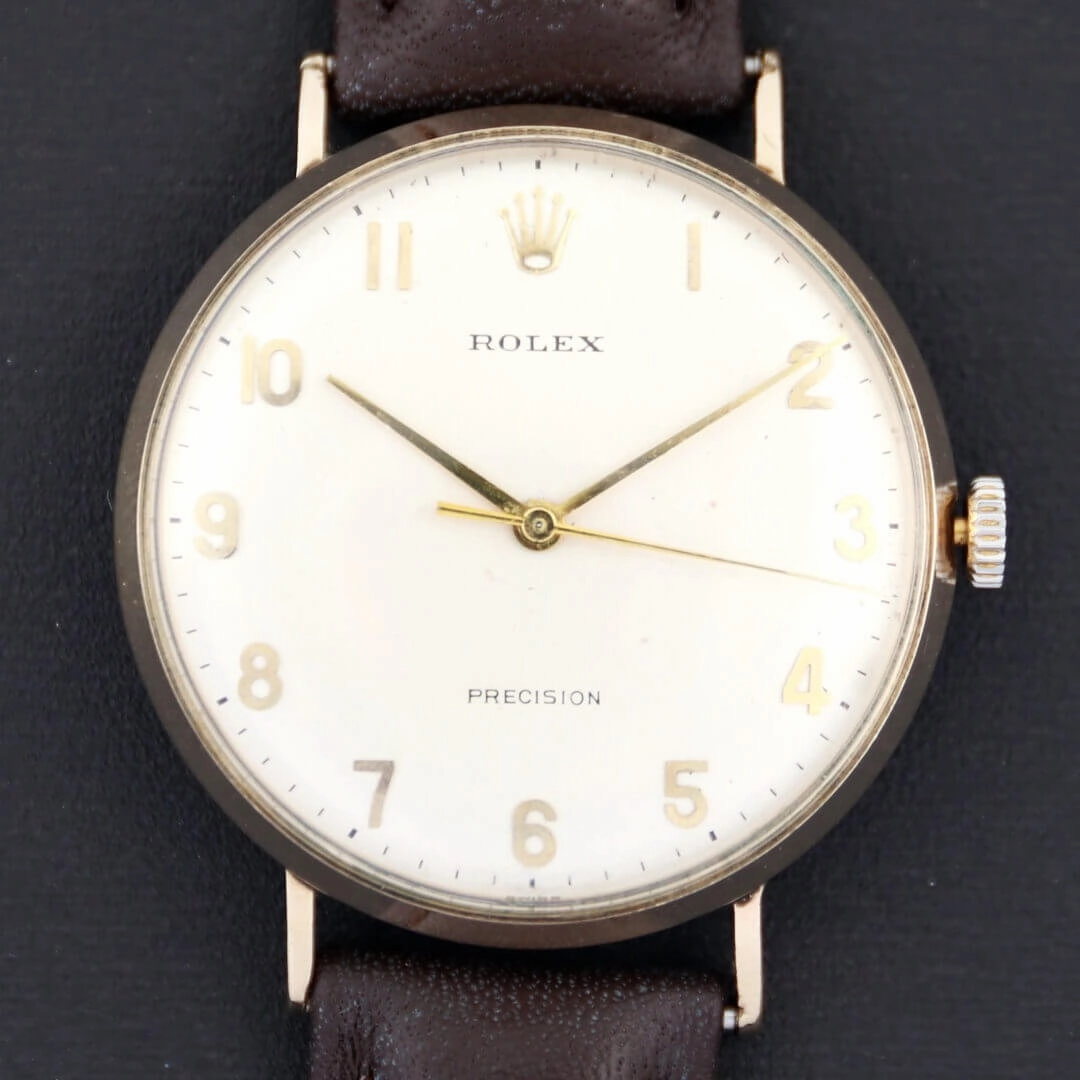 Rolex Precision, 9k Gold Vintage Watch, 1971