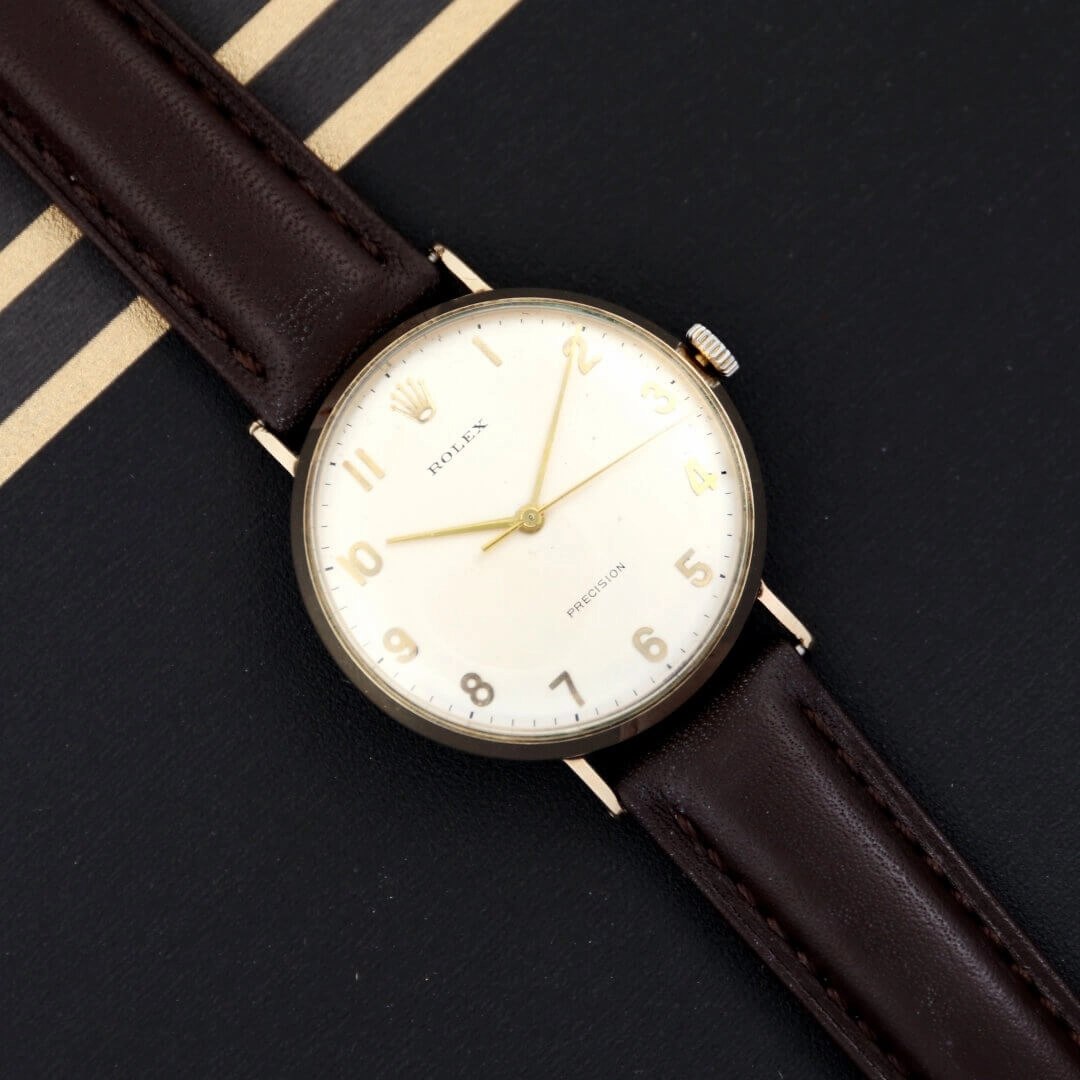 Rolex Precision, 9k Gold Vintage Watch, 1971