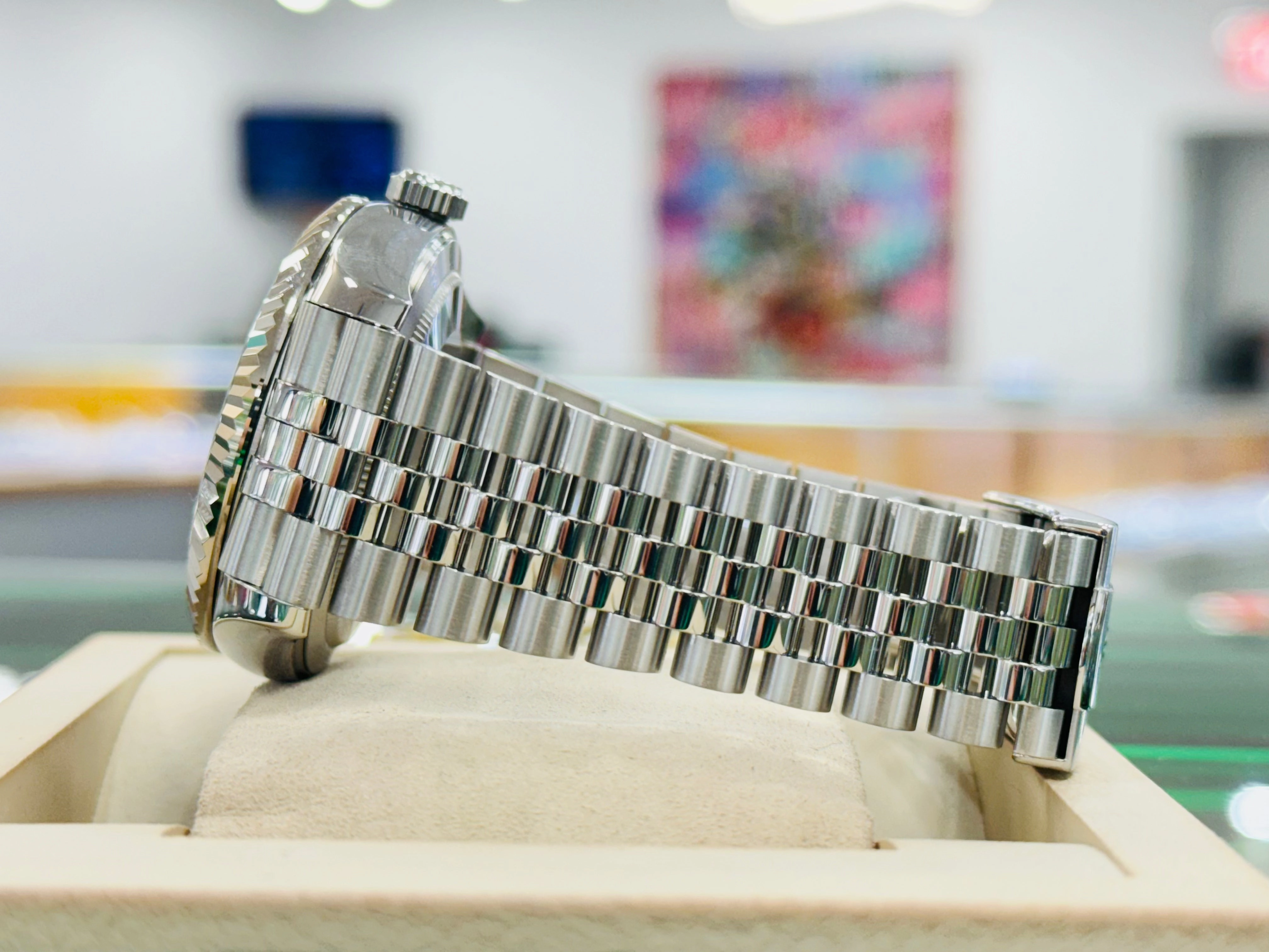 Rolex Sky-Dweller 326934 Jubilee Bracelet White Dial 18K White Gold Bezel Watch