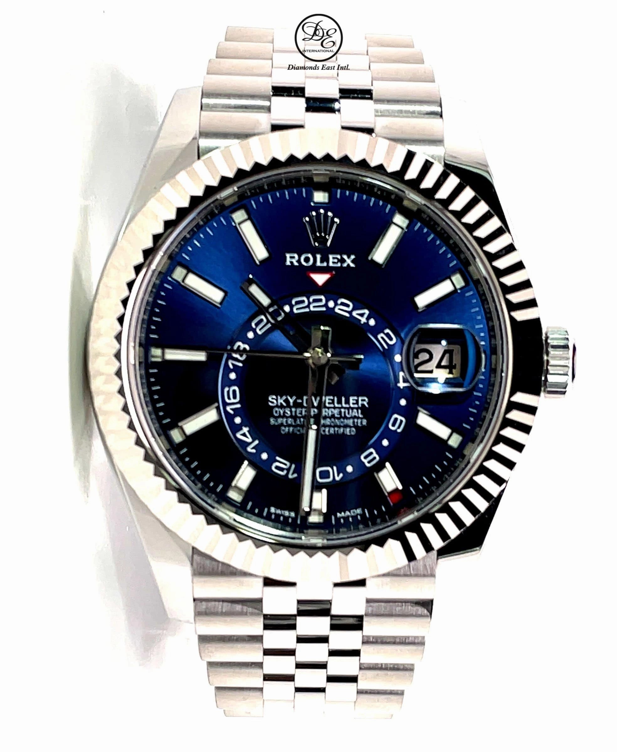 Rolex Sky-dweller 326934 Steel Blue Dial Jubilee Perpetual Box/Papers UNWORN