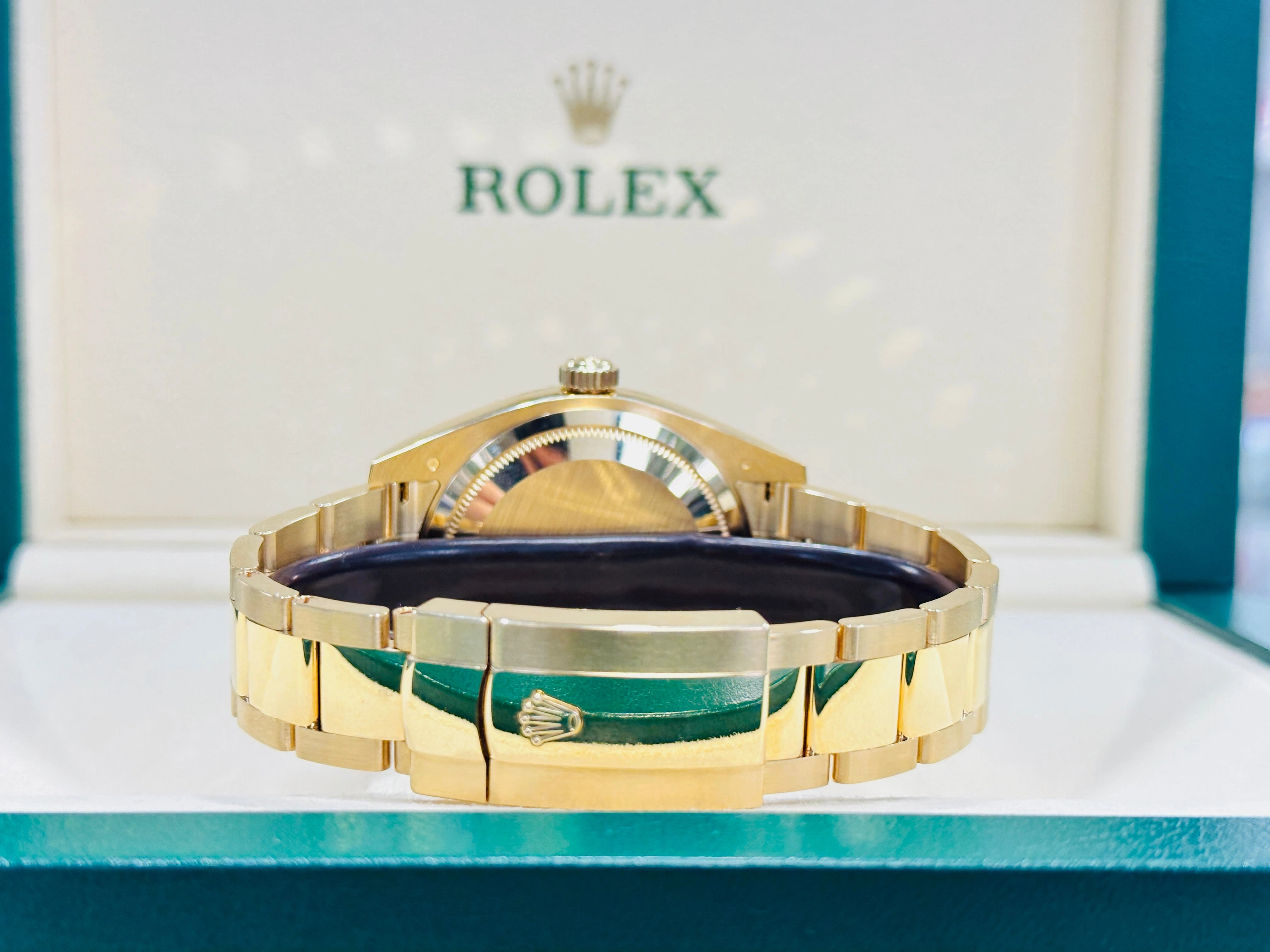 Rolex Sky-Dweller 326938 Yellow Gold Champagne Dial 42 Unworn Box and Papers