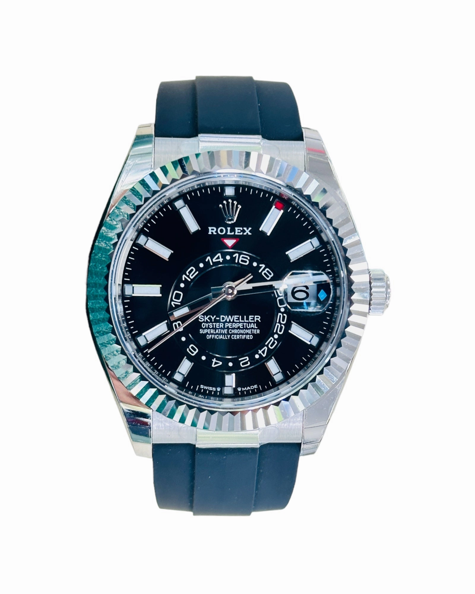 Rolex Sky-Dweller 336239 Oyster Flex 18K White Gold Box and Papers UNWORN