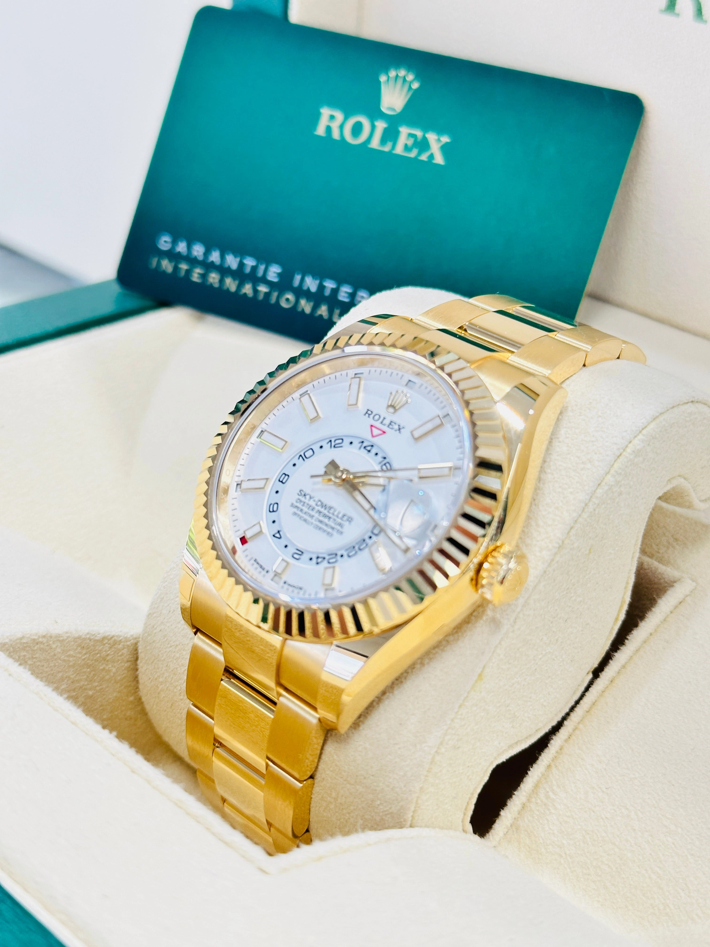 Rolex Sky-Dweller 336938 Yellow Gold White Dial UNWORN Box and Papers NEW MODEL 2023!