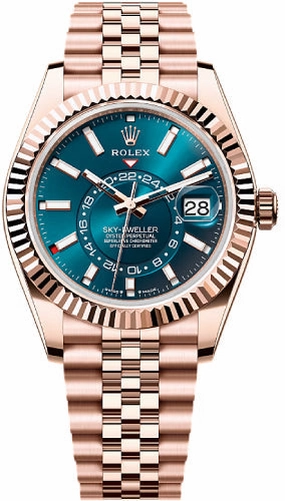 Rolex Sky-Dweller 42mm Blue-Green Dial Fluted Bezel Jubilee Bracelet - 336935 | 2024 Model