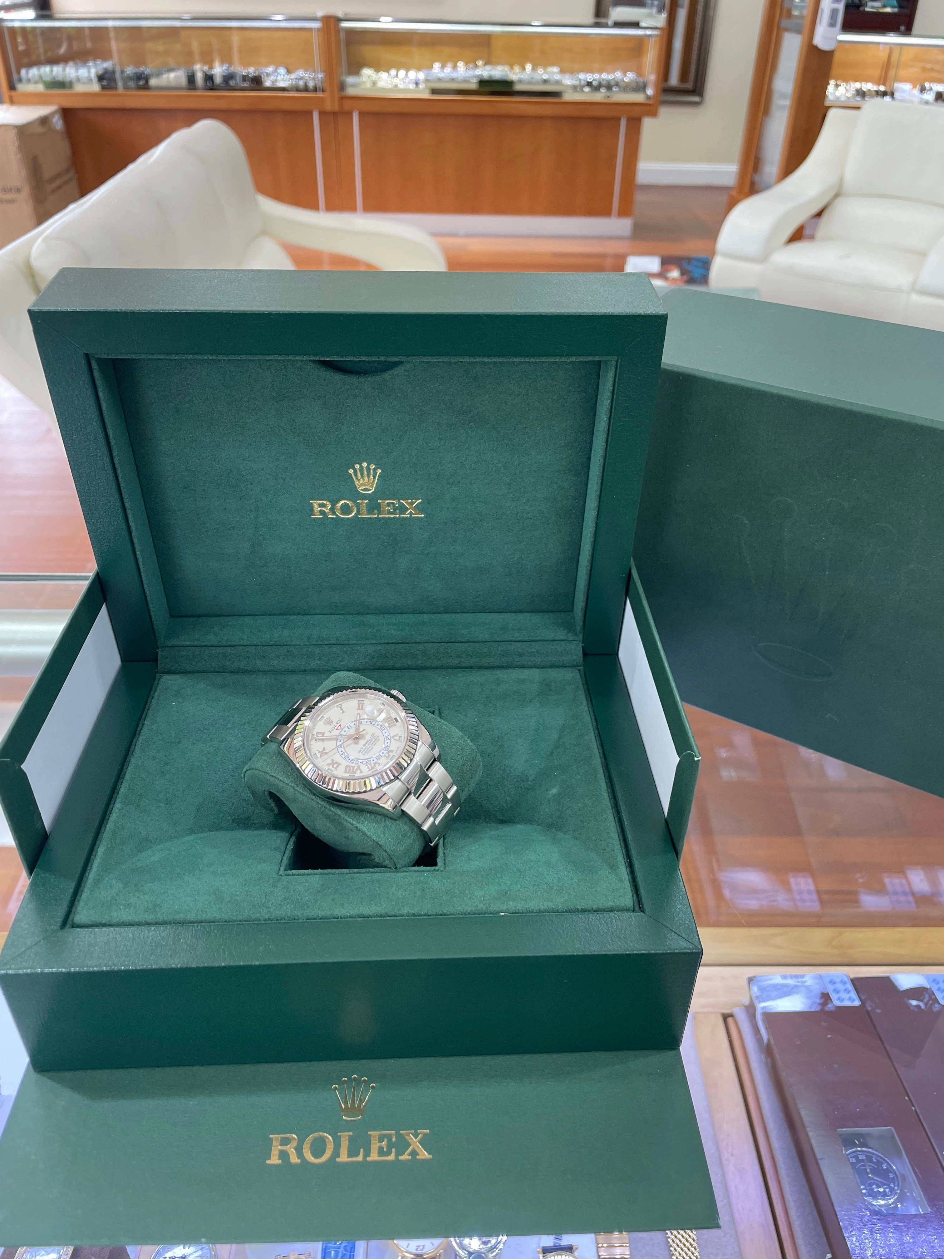Rolex Sky-Dweller White Gold Oyster Bracelet White Dial 326939 PreOwned