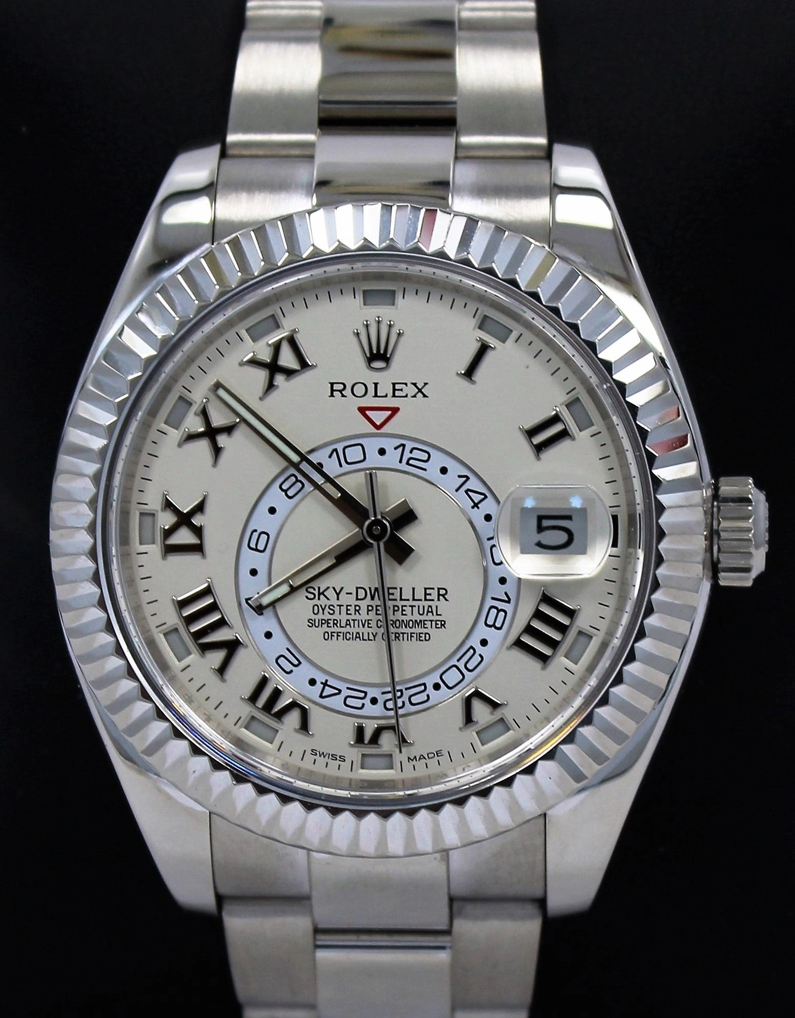 Rolex Sky-Dweller White Gold Oyster Bracelet White Dial 326939 PreOwned