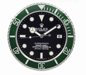 Rolex Wall Clock : Green Submariner