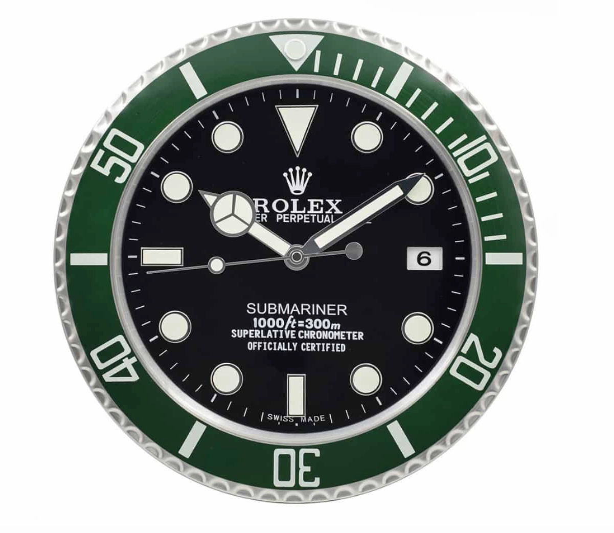 Rolex Wall Clock : Green Submariner