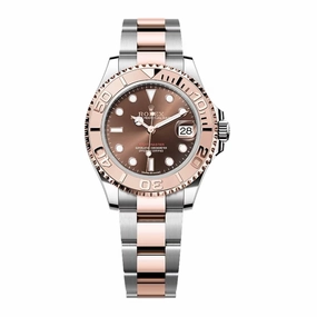 Rolex Yachtmaster 37mm - Ref: 268621-0003 - Chocolate Dial, Two Tone Stainless Steel & 18K Rose Gold Oyster Bracelet Watch
