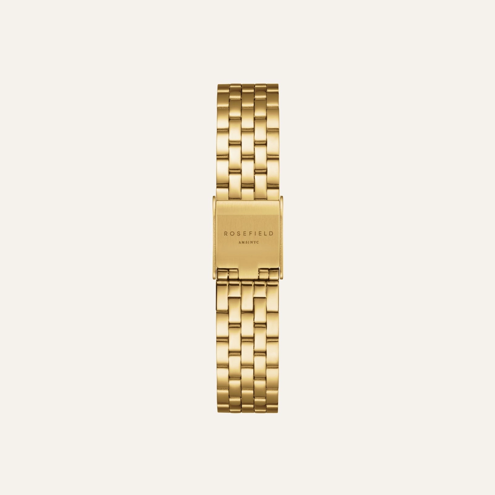 Rosefield Boxelle Gold Dial Stainless Steel Watch and Crystal Detailed Bracelet BCGTC-X284