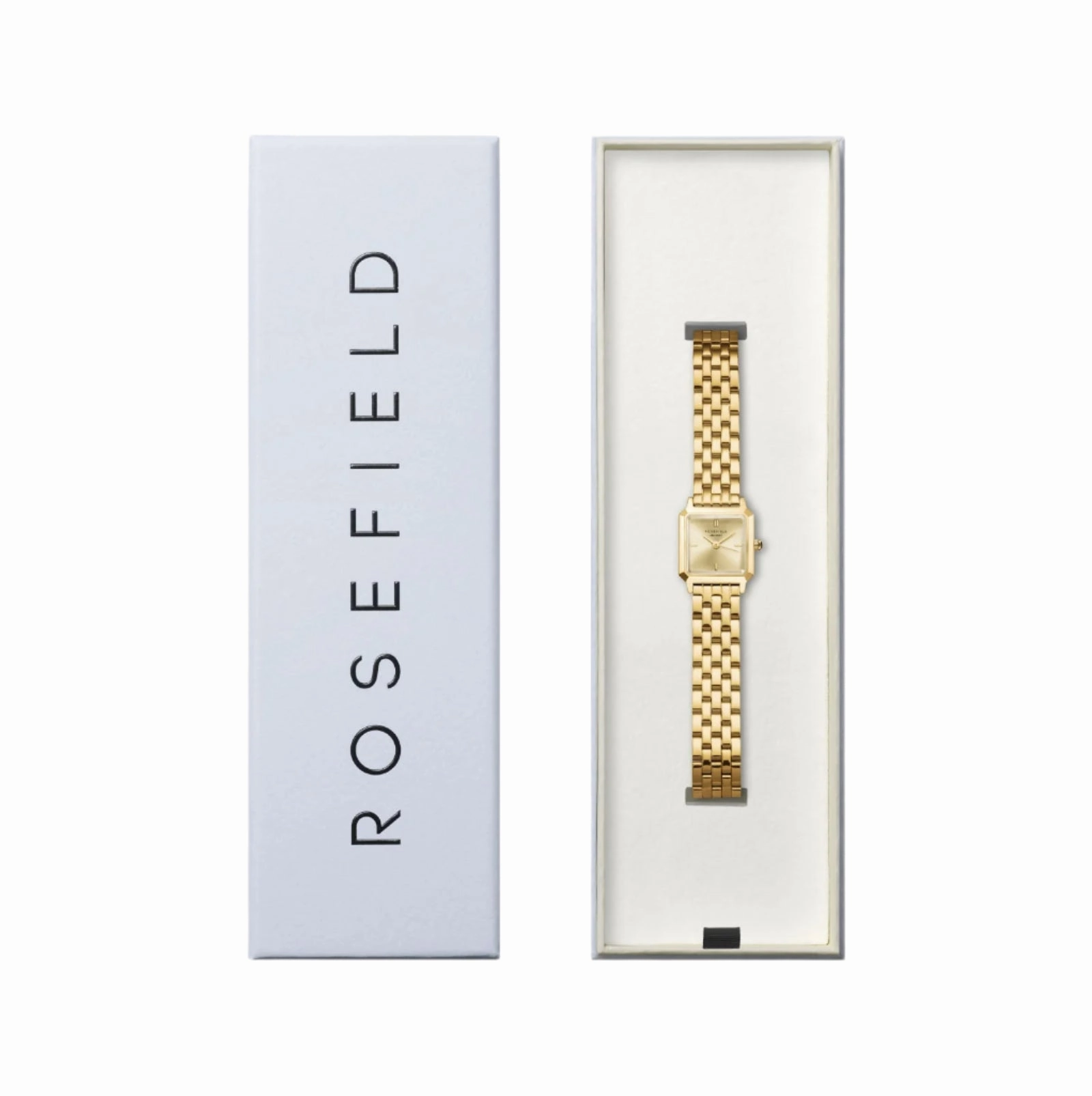 Rosefield Boxelle Gold Dial Stainless Steel Watch BCGSG-B04