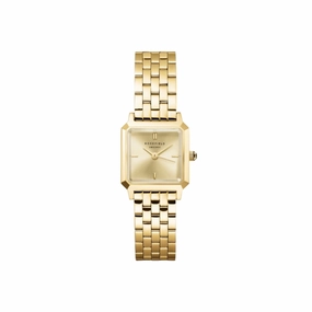 Rosefield Boxelle Gold Dial Stainless Steel Watch BCGSG-B04