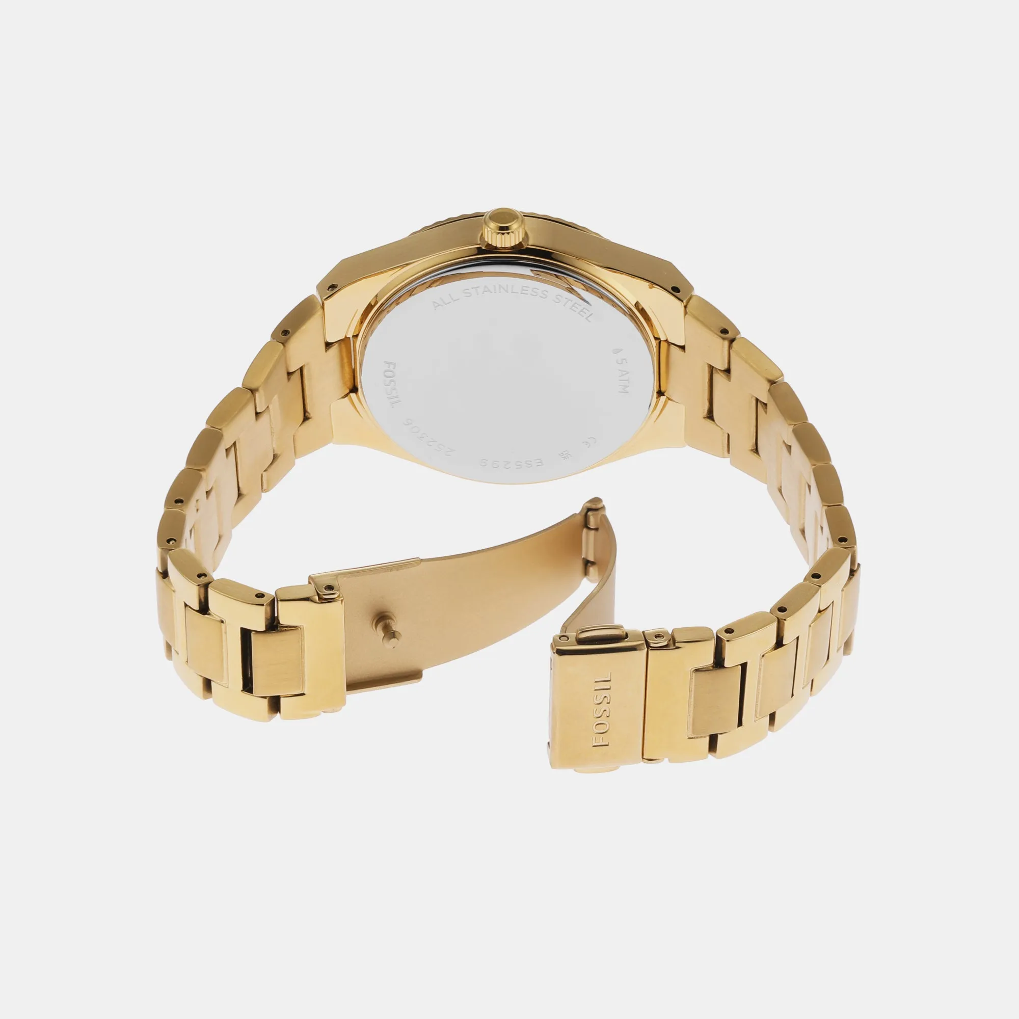 Scarlette Women Quartz Gold Dial Analog Stainless Steel Watch ES5299