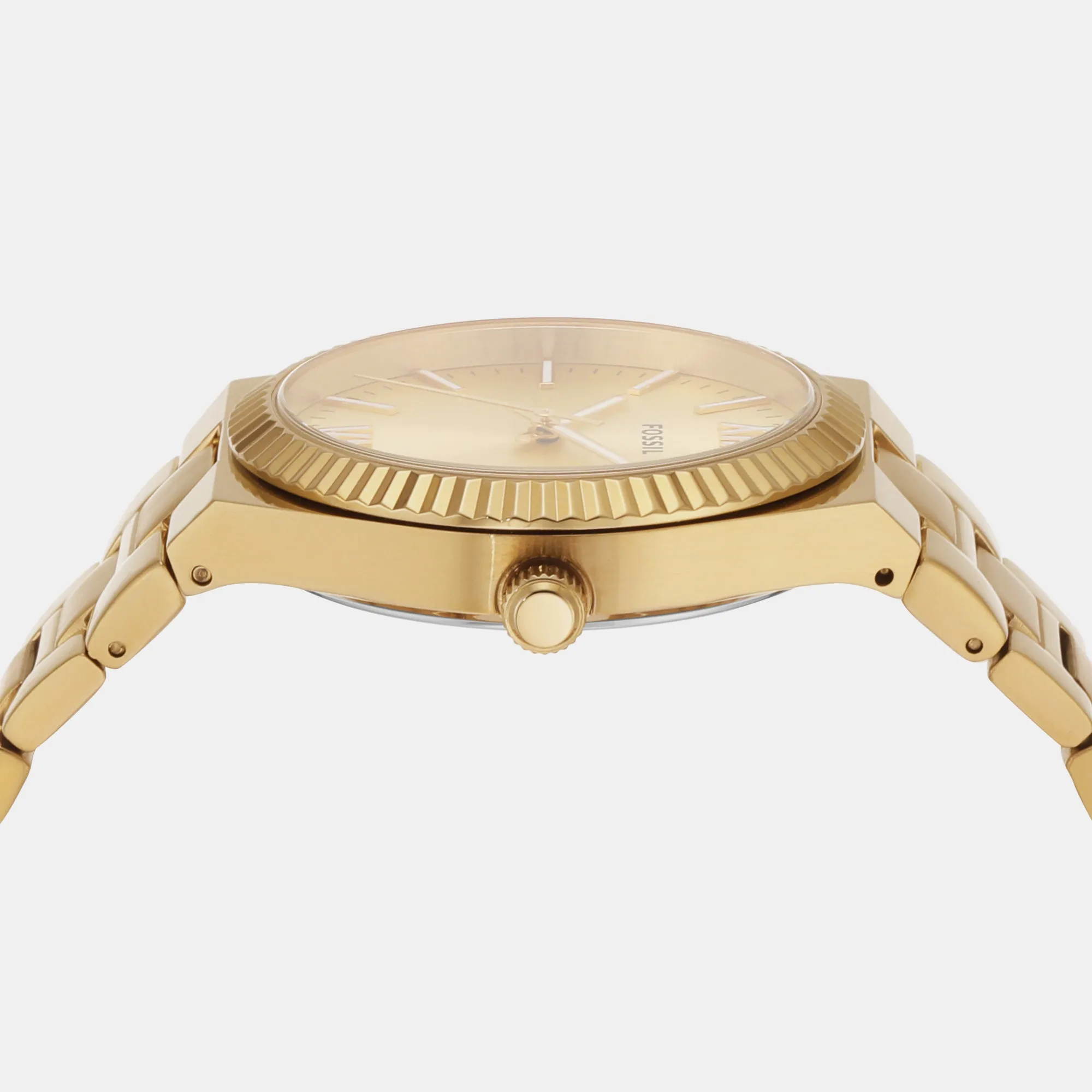 Scarlette Women Quartz Gold Dial Analog Stainless Steel Watch ES5299
