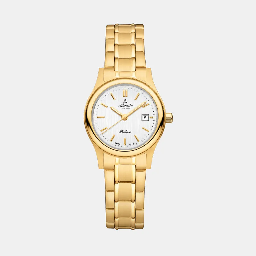 Seabase Women Quartz Silver Dial Analog Stainless Steel Watch 20348.45.21