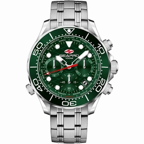 Seapro Men's Watch - Mondial Timer Green Dial Stainless Steel Bracelet | SP0155