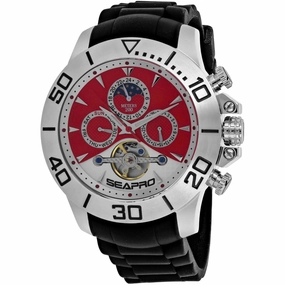 Seapro Men's Watch - Montecillo Automatic Red, White Dial Rubber Bracelet | SP5123