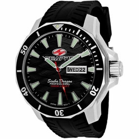 Seapro Men's Watch - Scuba Dragon Diver Quartz Black Dial Rubber Strap | SP8310