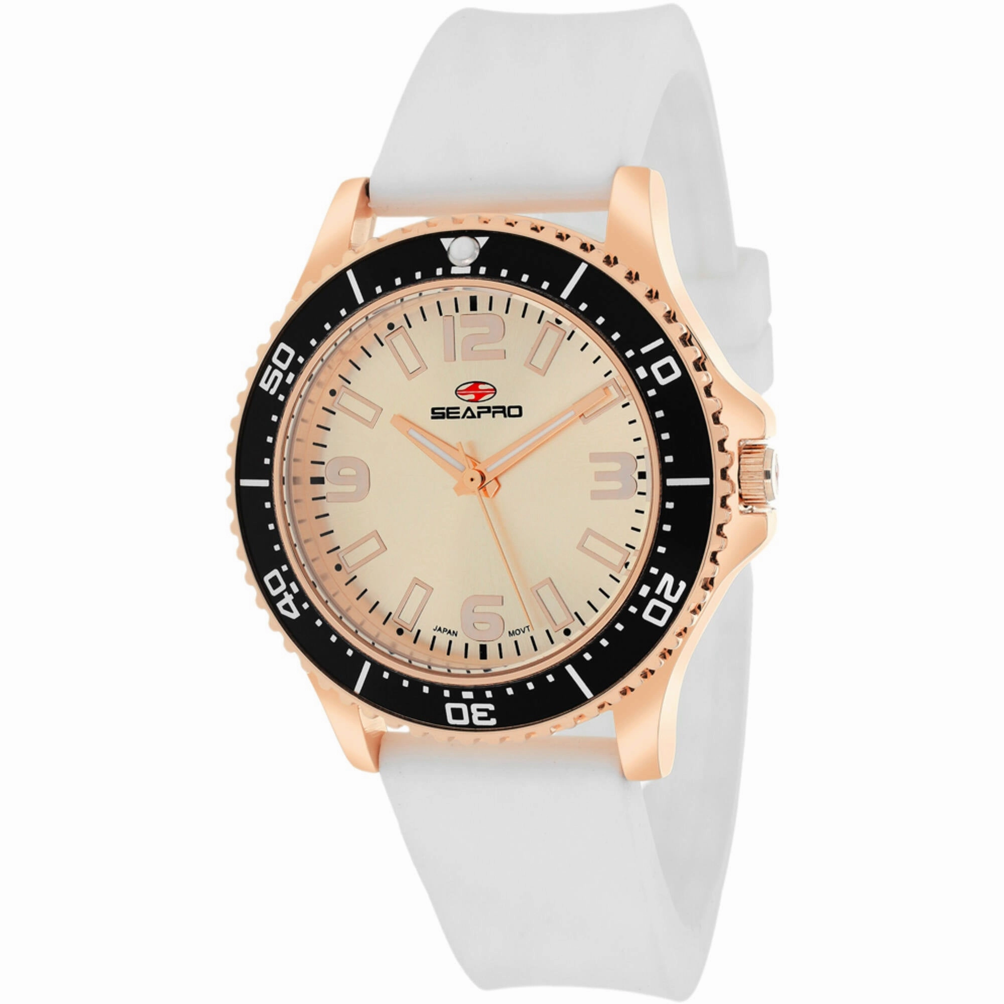 Seapro Women's Watch - Tideway Quartz Rose Gold Dial Rubber Strap | SP5418